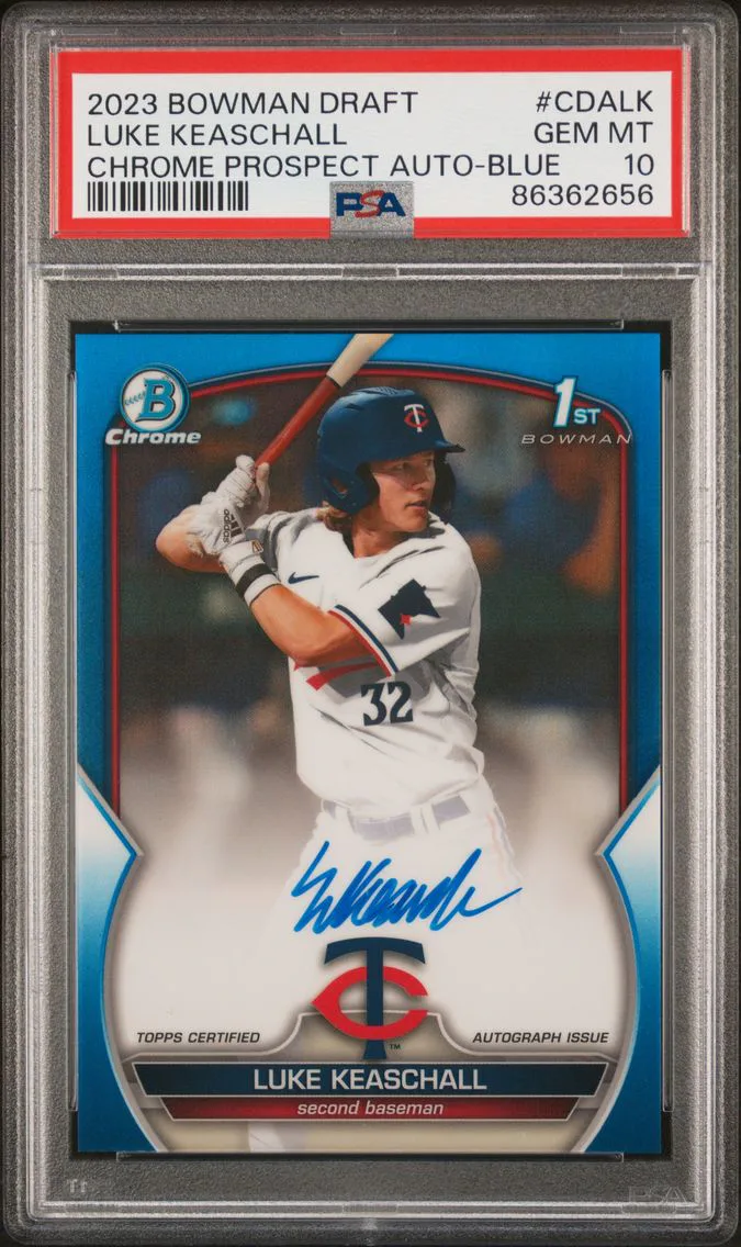 2023 #CDALK Luke Keaschall PSA 10 Bowman Draft Chrome Prospect Autograph