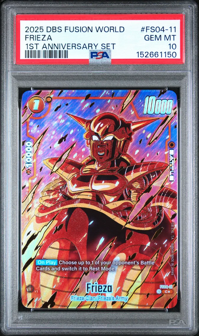 2025 #FS04-11 Frieza PSA 10 Dragon Ball Super Card Game Fusion World 1st Anniversary Set