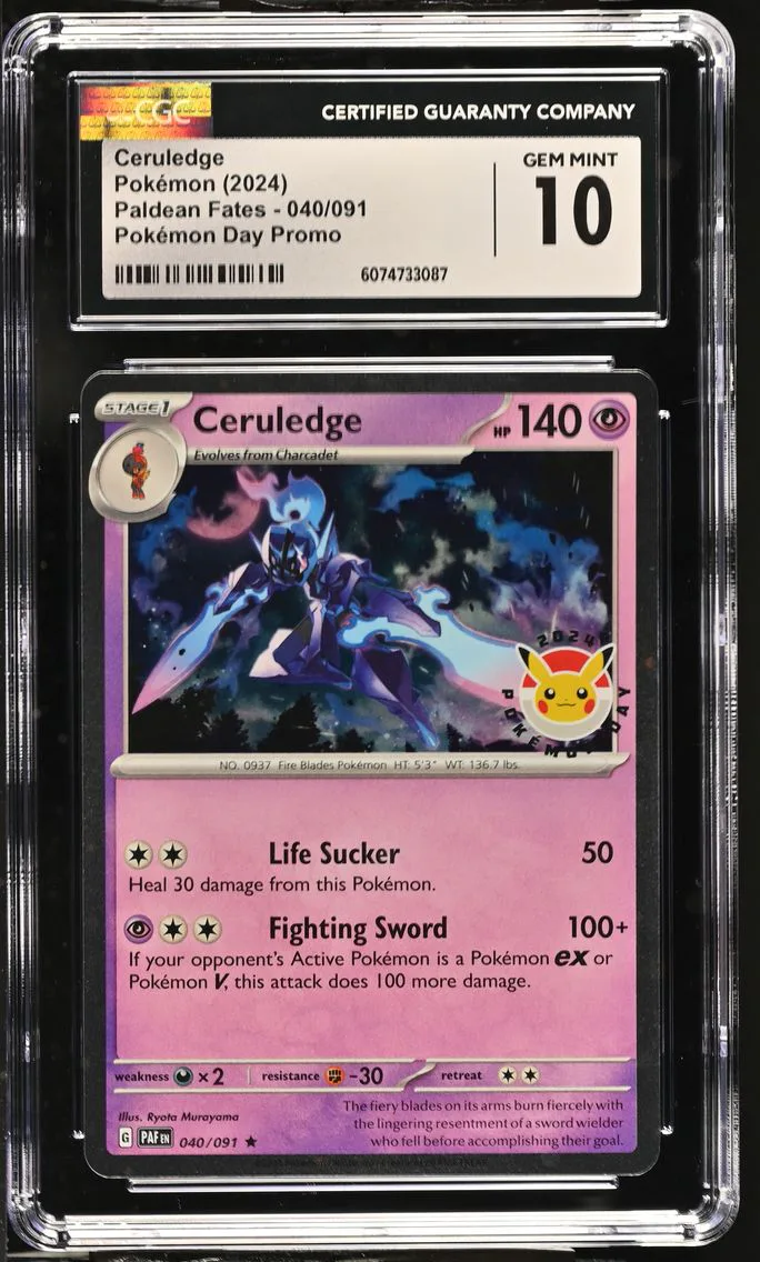 2024 #040 Ceruledge CGC 10 Paldean Fates - PAF EN - English
