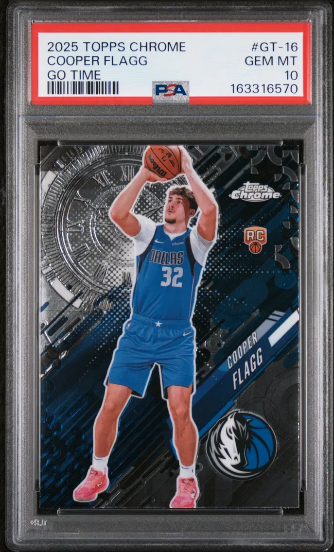 2025 #GT-16 Cooper Flagg PSA 10 Topps Chrome Go Time