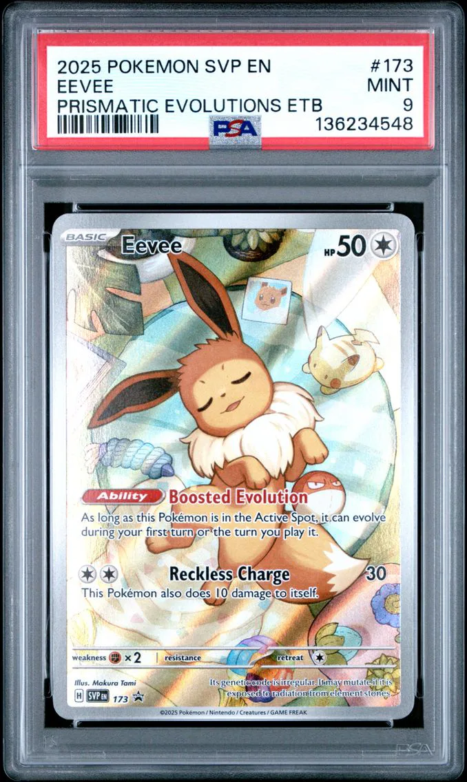 2025 #173 Eevee PSA 9 Svp EN-SV Black Star Promo