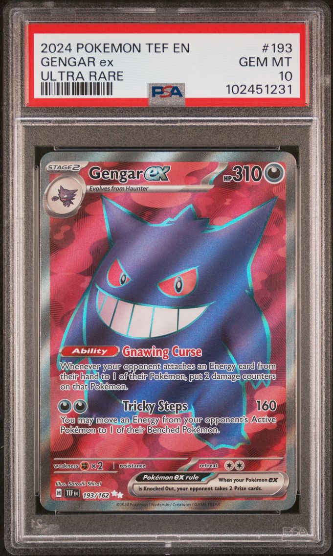 2024 #193 Gengar EX PSA 10 Tef EN-Temporal Forces