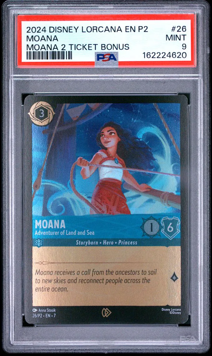 2024 #26 Moana - Adventurer of Land and Sea PSA 9 Disney Lorcana EN P2-Promo