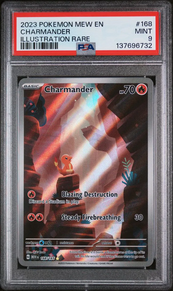 2023 #168 Charmander PSA 9 Mew E