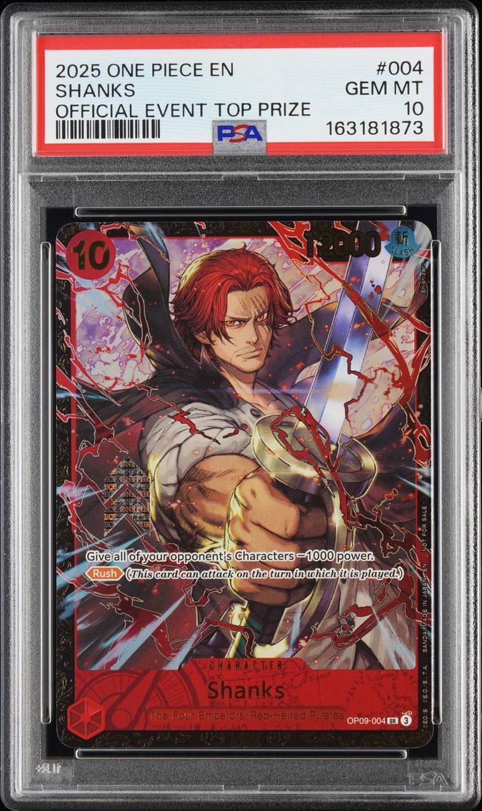 2025 #004 Shanks PSA 10 One Piec