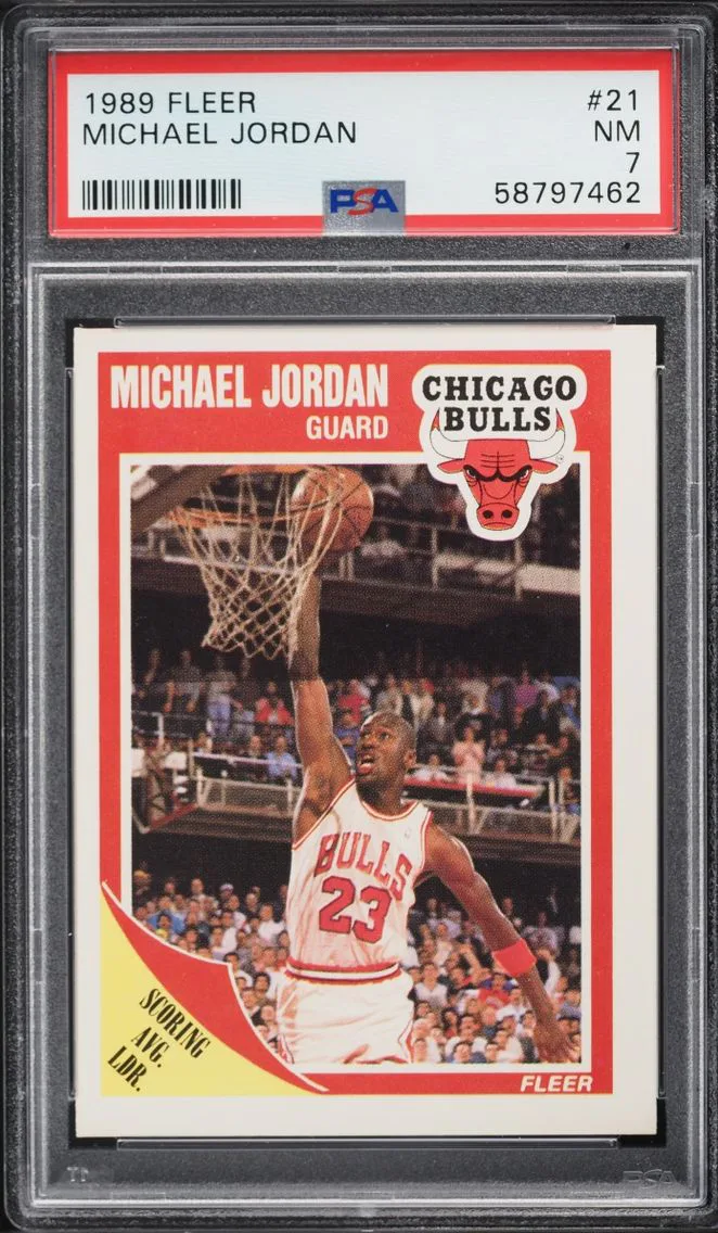 1989 #21 Michael Jordan PSA 7 Fleer Basketball