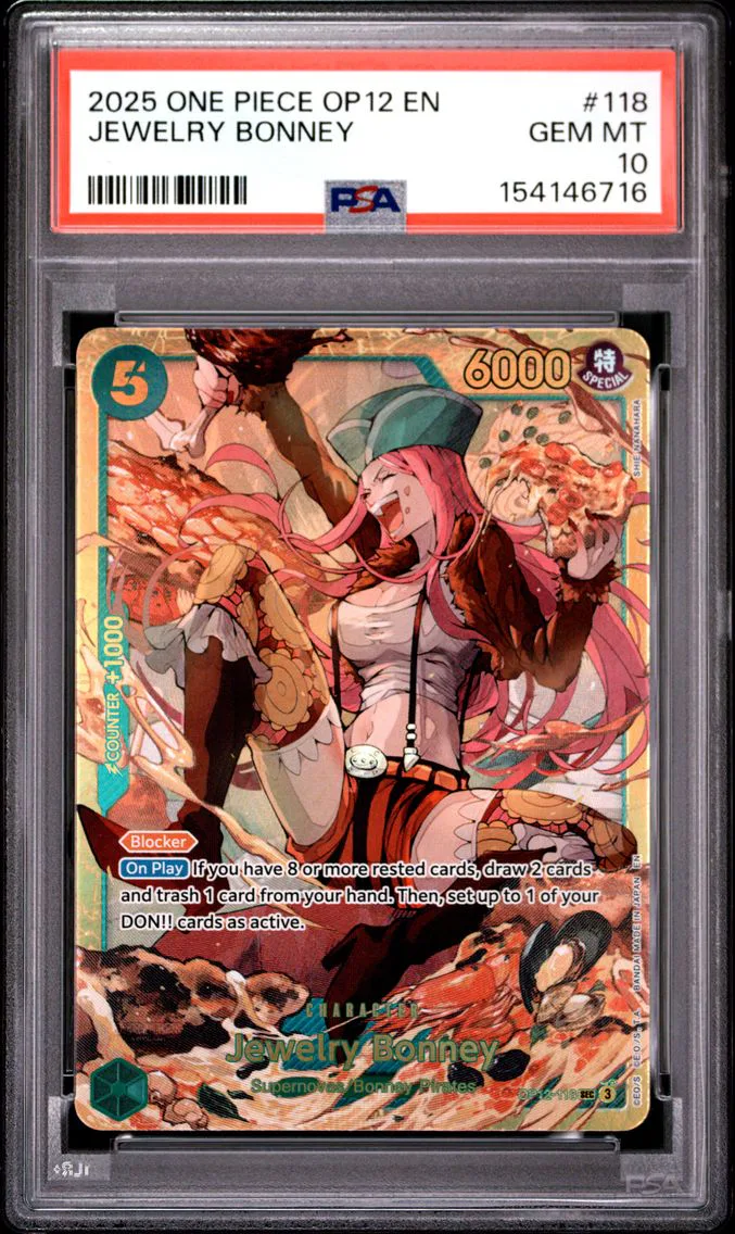 2025 #118 Jewelry Bonney PSA 10 One Piece OP12-Legacy of the Master