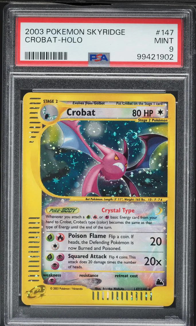 2003 #147 Crobat-Holo PSA 9 Skyridge Pokemon