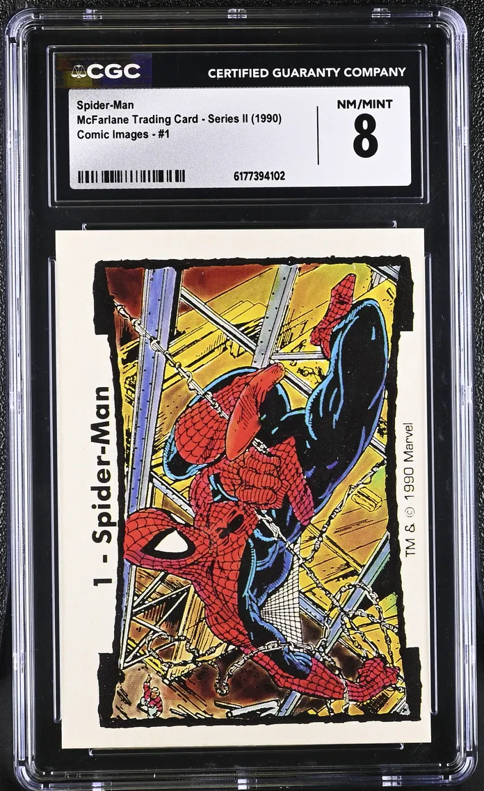 1990 #1 Spider-Man CGC 8 McFarlane Trading Card - Series II - English