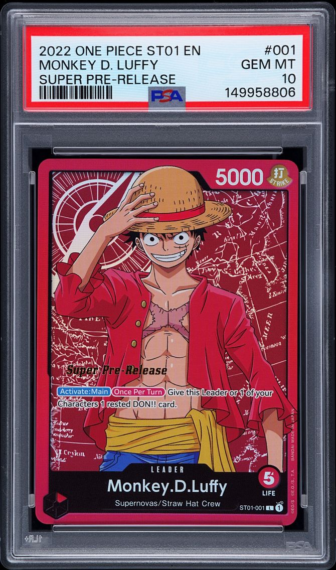 2022 #001 Monkey D. Luffy PSA 10