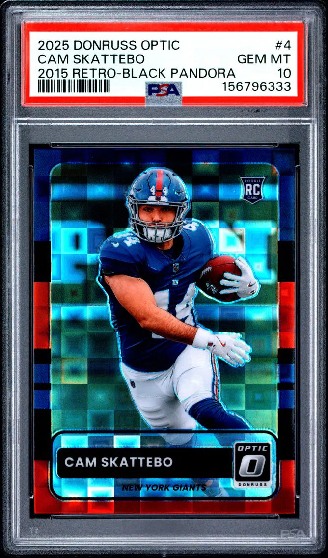 2025 #4 Cam Skattebo PSA 10 Panini Donruss Optic 2015 Retro