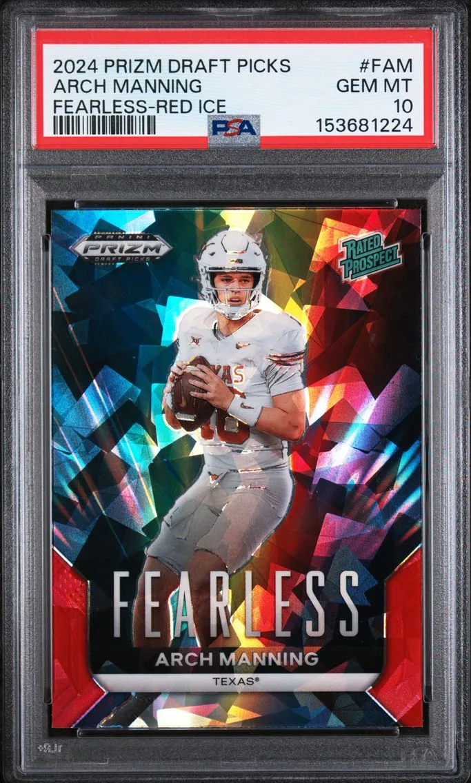 2024 #FAM Arch Manning PSA 10 Panini Prizm Draft Picks Fearless