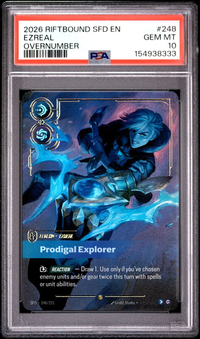 2026 #248 Ezreal - Prodigal Explorer PSA 10 Riftbound: League of Legends Sfd-Spiritforged