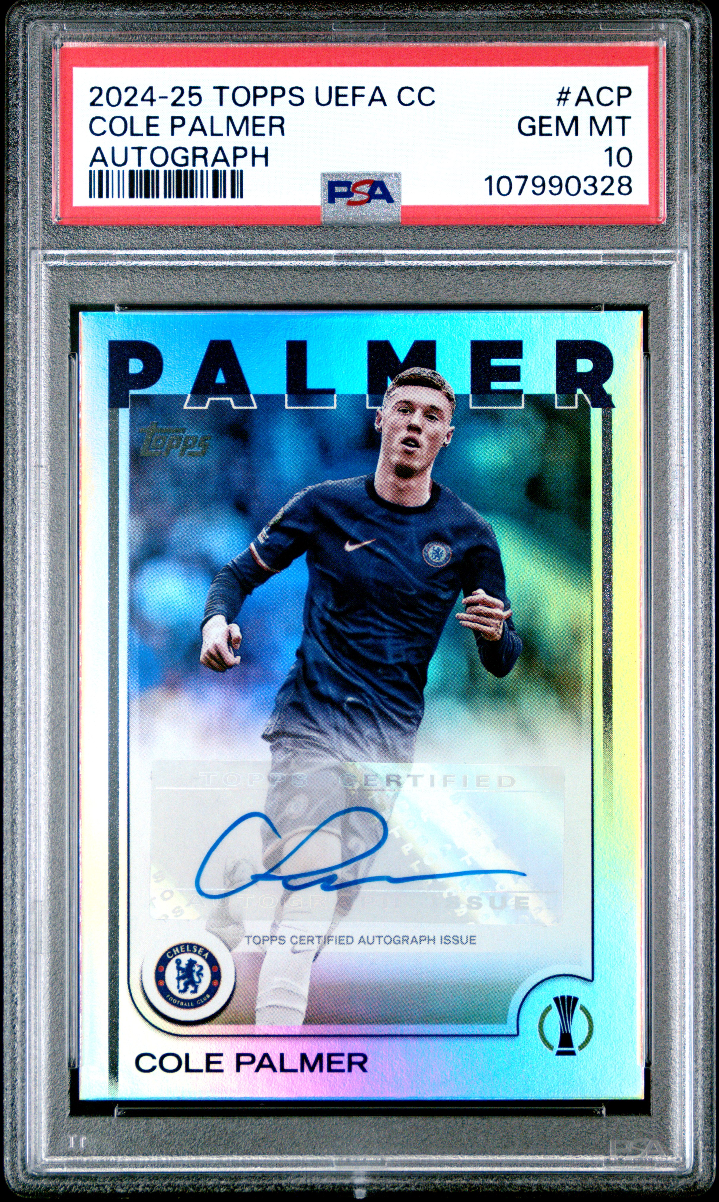 2024 #Acp Cole Palmer PSA 10 Topps Uefa Club Competitions Autographs