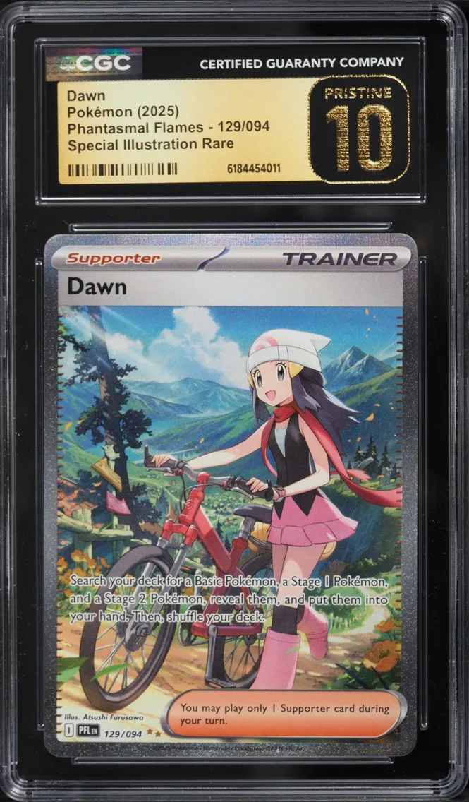 2025 #129 Dawn CGC 10 Pokemon Mega Evolution Phantasmal Flames SIR