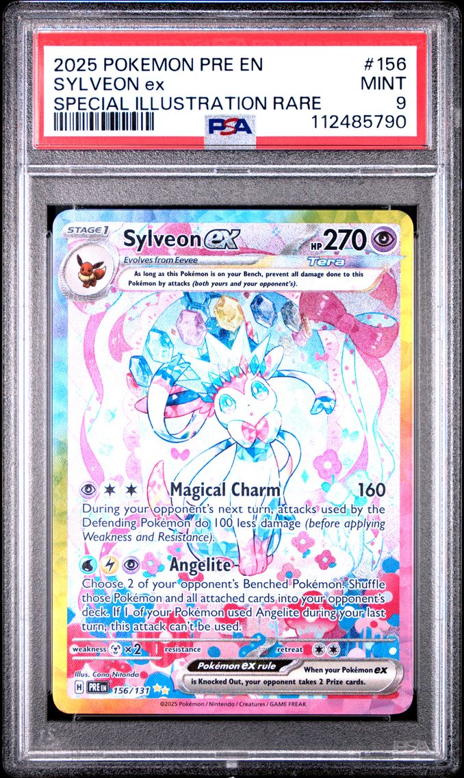 2025 #156 Sylveon EX PSA 9 Pre E