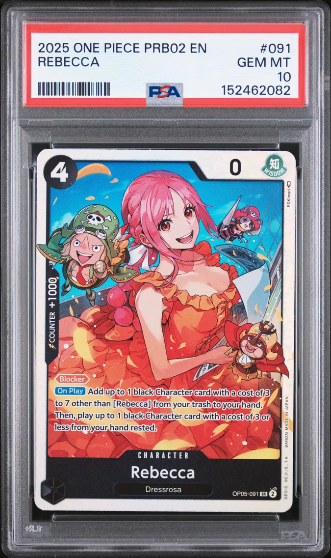 2025 #091 Rebecca PSA 10 One Piece PRB02-Premium Booster -One Piece Card the Best- Vol.2