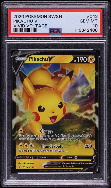 Sword & Shield Vivid Voltage Holo Pikachu V GEM MINT