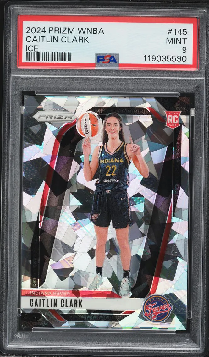 2024 #145 Caitlin Clark PSA 9 Panini Prizm WNBA Basketball