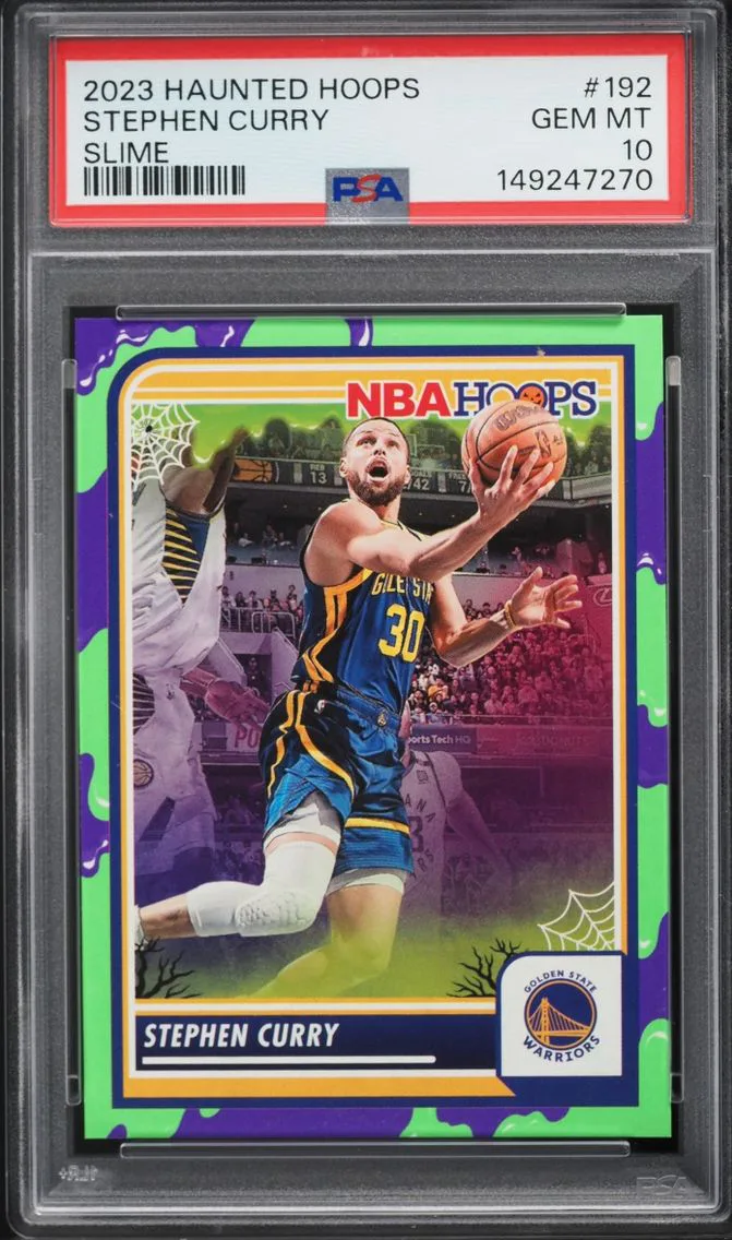 2023 #192 Stephen Curry PSA 10 Panini Haunted Hoops Slime