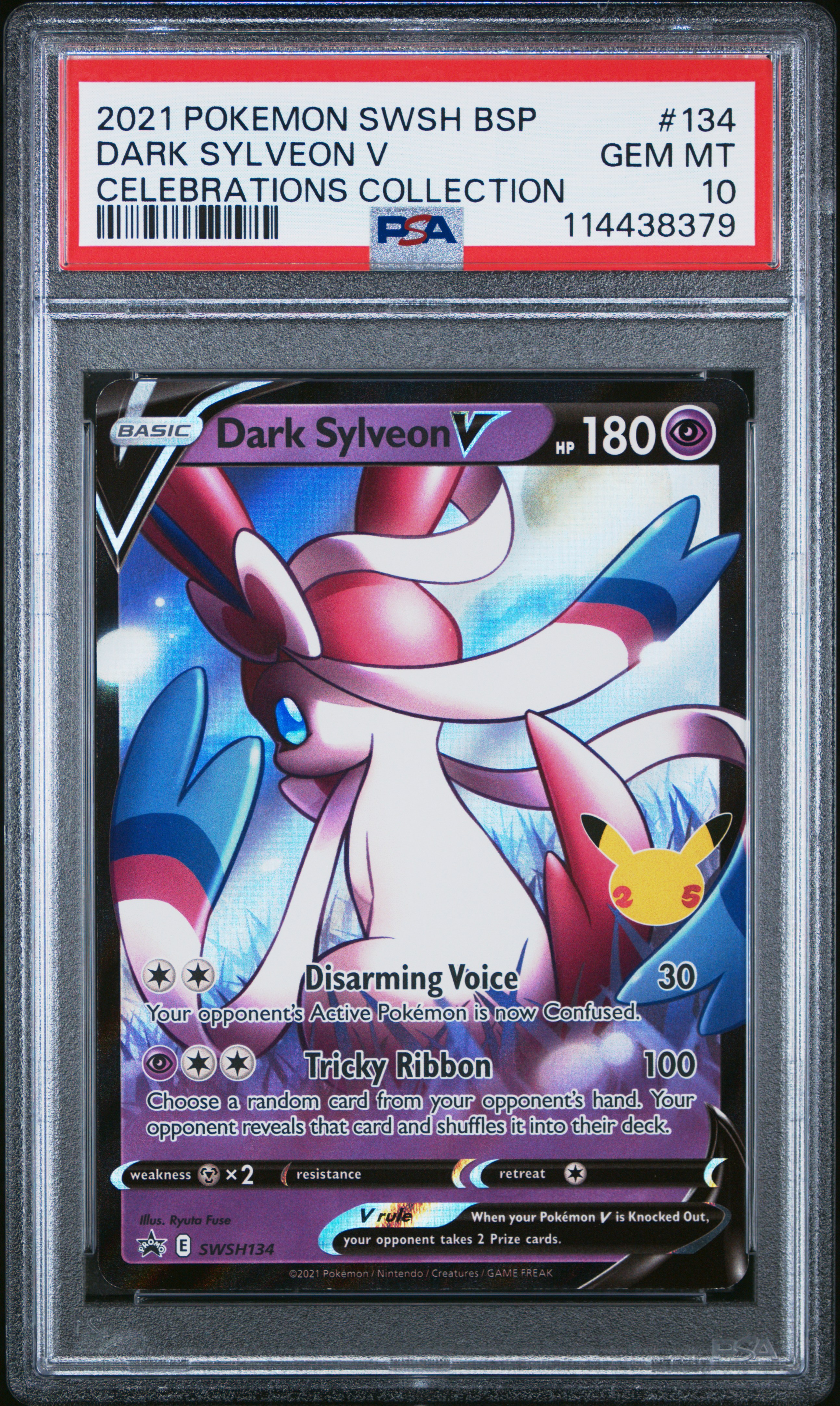2021 #134 Dark Sylveon V PSA 10 Swsh Black Star Promo