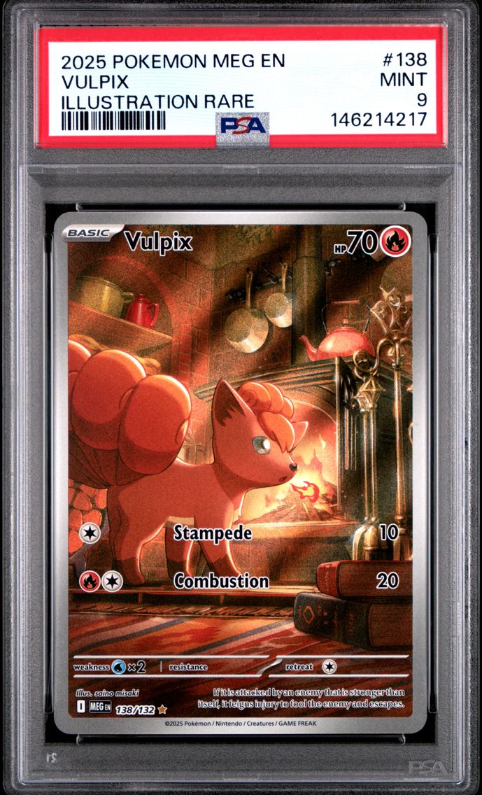 2025 #138 Vulpix PSA 9 Meg EN-Mega Evolution