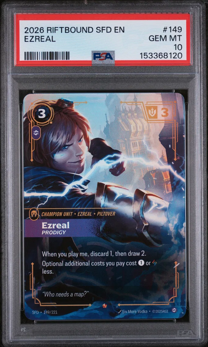 2026 #149 Ezreal - Prodigy PSA 10 Riftbound: League of Legends Sfd-Spiritforged