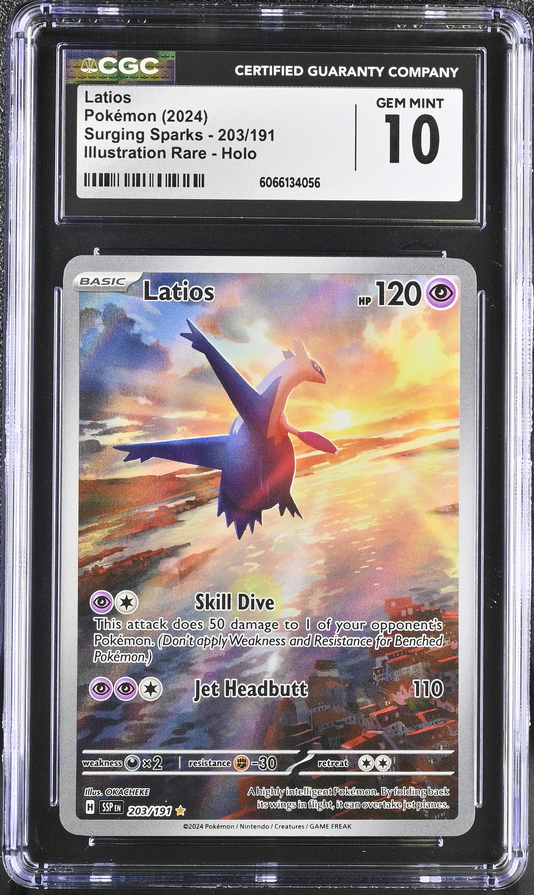 2024 #203 Latios CGC 10 Surging Sparks - Ssp En - English