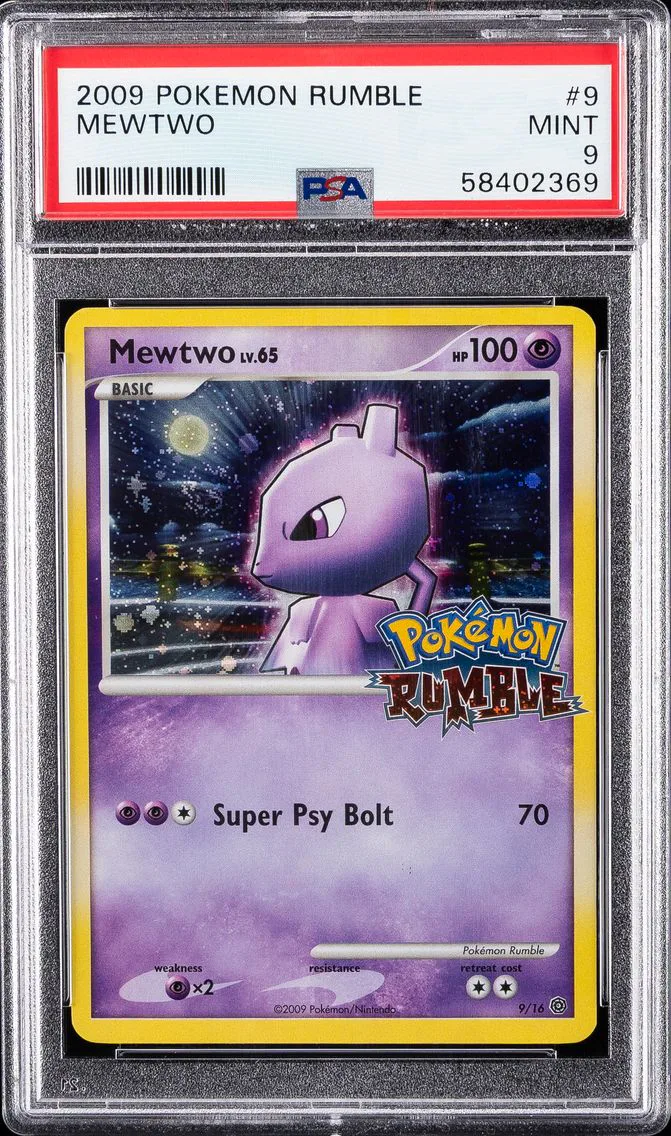 2009 #9 Mewtwo PSA 9 Rumble Pokemon