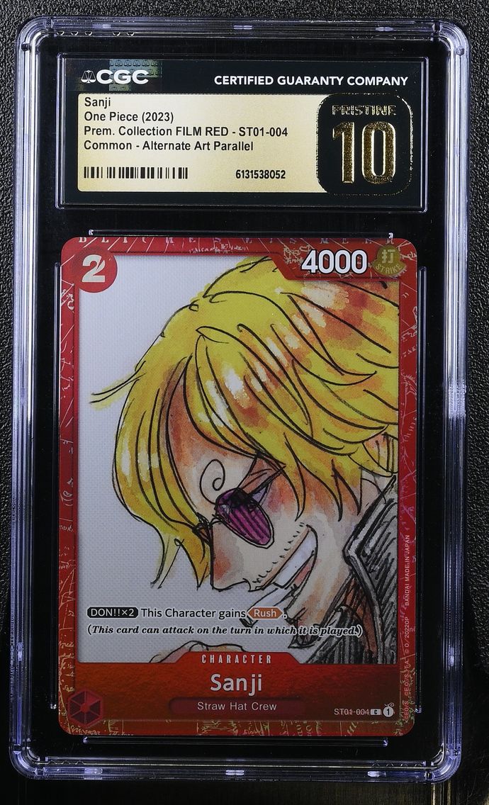 2023 #ST01-004 Sanji CGC 10 Pristine Premium Collection FILM RED (Foil) - English