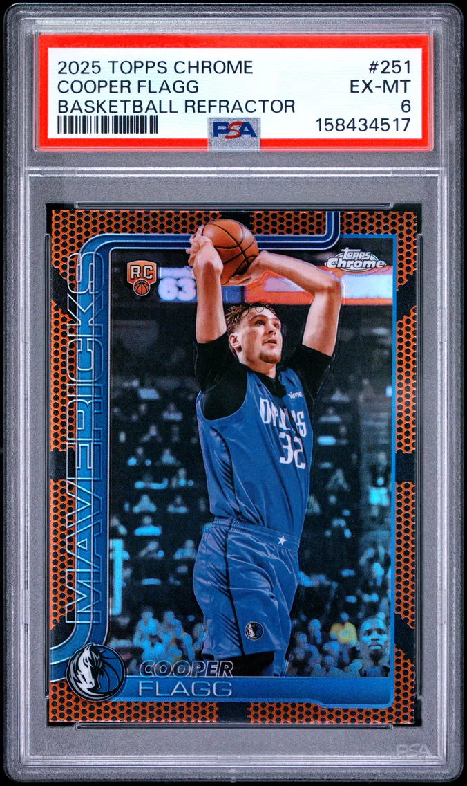 2025 #251 Cooper Flagg PSA 6 Topps Chrome