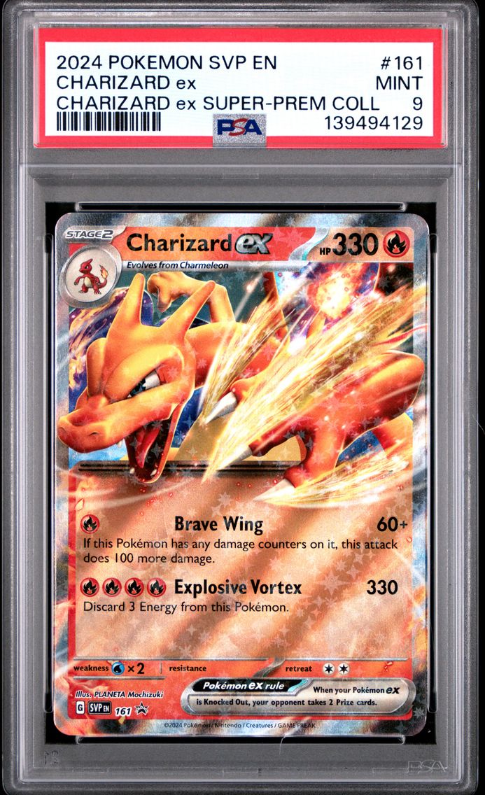 2024 #161 Charizard EX PSA 9 Svp EN-SV Black Star Promo