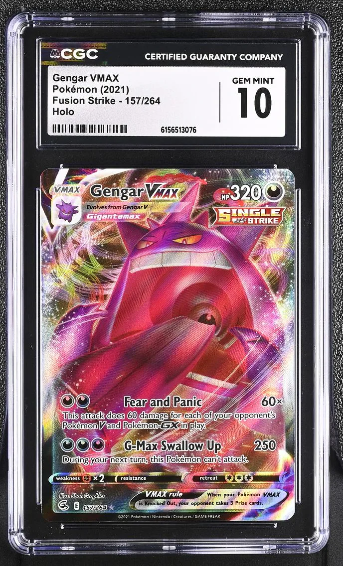 2021 #157 Gengar VMAX CGC 10 Fusion Strike - English