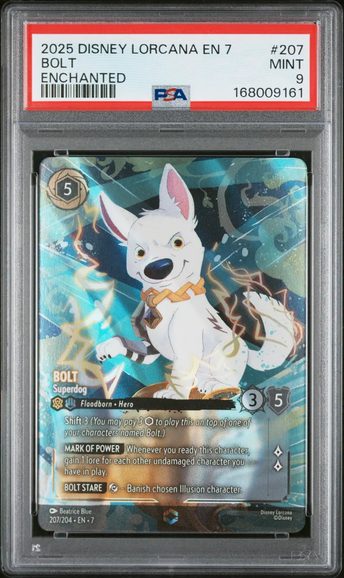 2025 #207 Bolt - Superdog PSA 9 Disney Lorcana EN 7-Archazia's Island