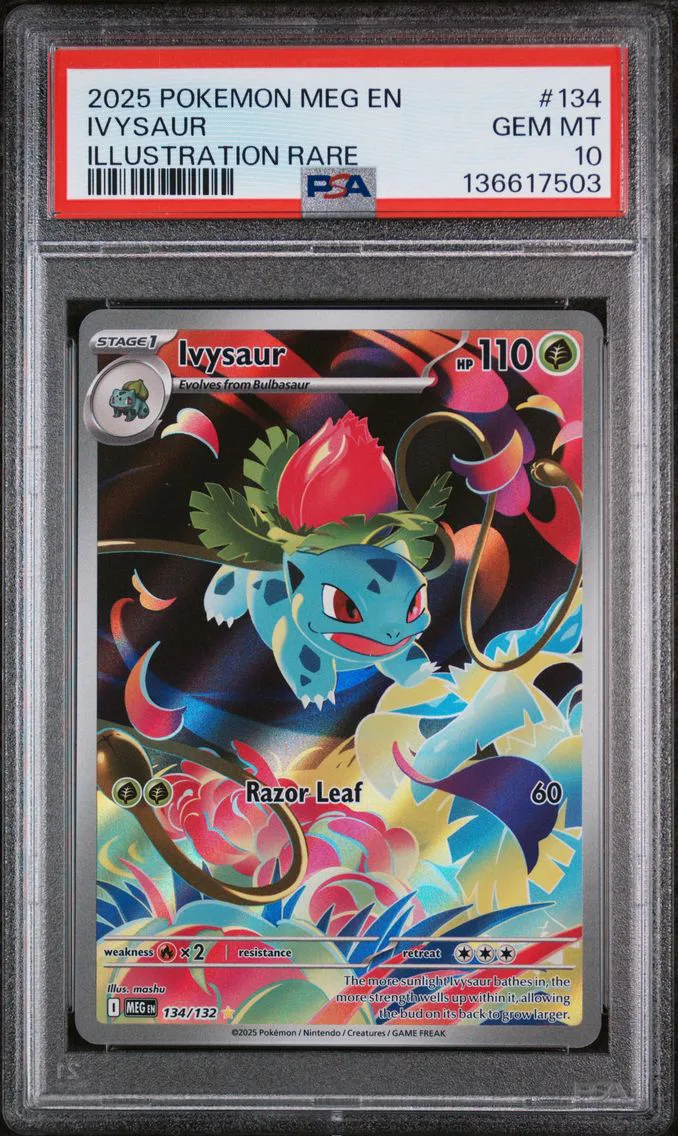 2025 #134 Ivysaur PSA 10 Meg EN-Mega Evolution