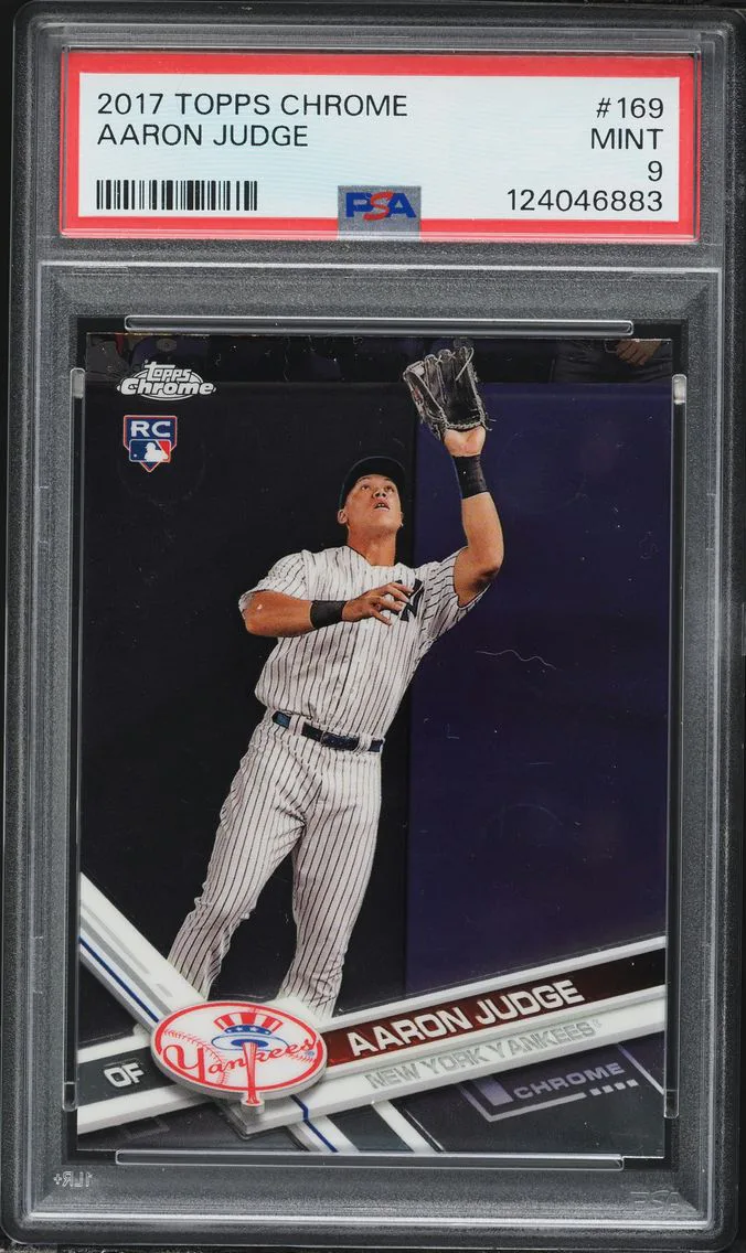 2017 #169 Aaron Judge PSA 9 Topps Chrome Baseball