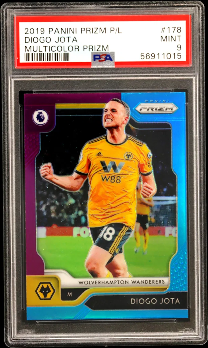 2019 #178 Diogo Jota PSA 9 Panini Prizm Premier League