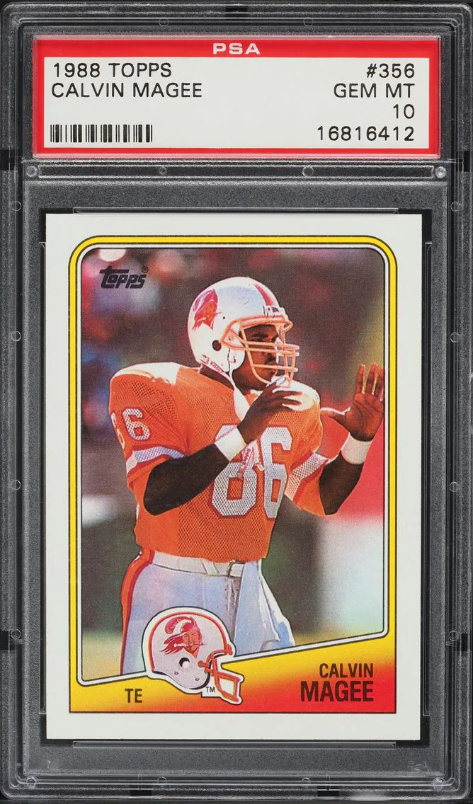 1988 TOPPS FOOTBALL CALVIN MAGEE #356 PSA 10 GEM MINT