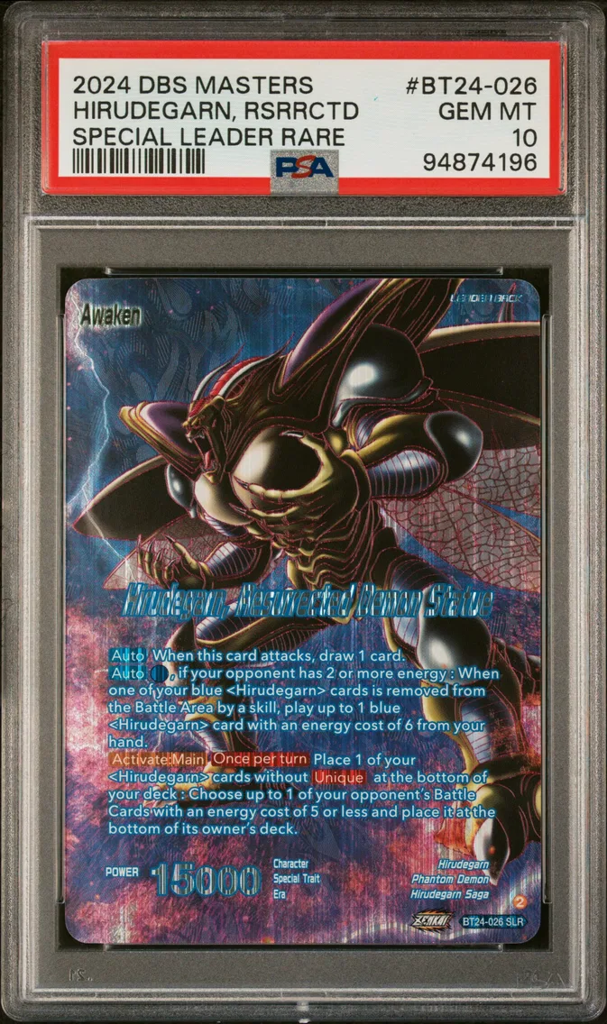 2024 #BT24-026 Hirudegarn/Hirudegarn, Resurrected Demon Statue PSA 10 Dragon Ball Super Card Game Masters Series 24 Beyond Generations
