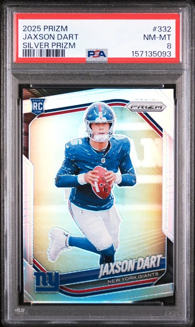 2025 #332 Jaxson Dart PSA 8 Panini Prizm