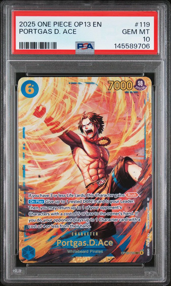2025 #119 Portgas D. Ace PSA 10 One Piece OP13-Carrying on His Will
