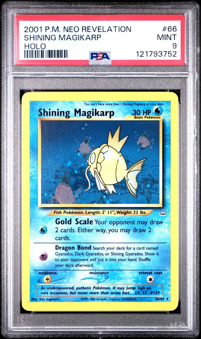 2001 #66 SHINING MAGIKARP-HOLO PSA 9 POKEMON NEO REVELATION