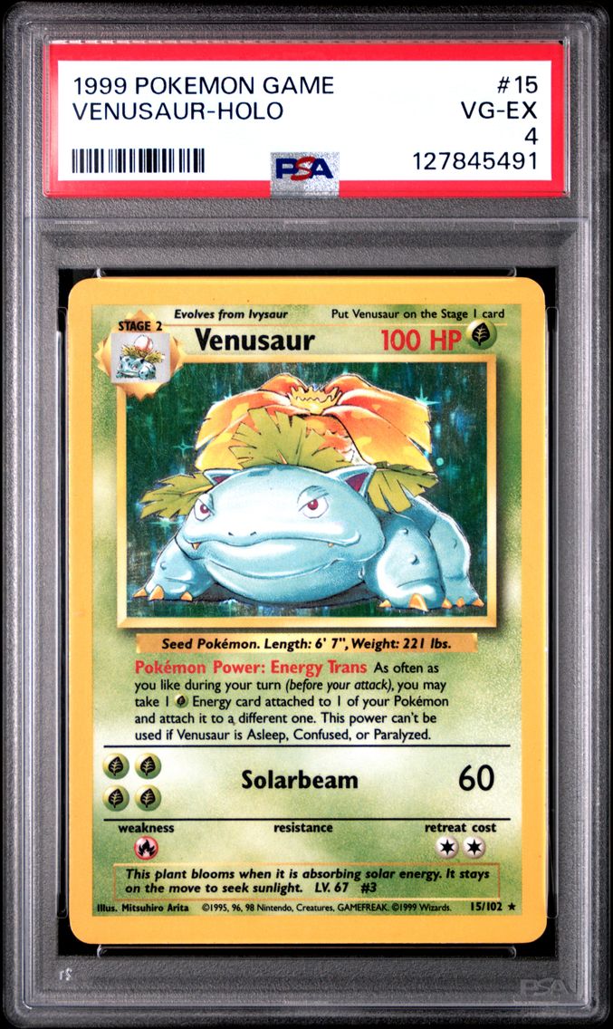 1999 #15 Venusaur-Holo PSA 4 Game Pokemon