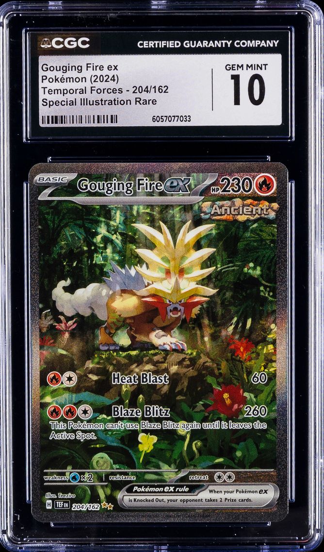 2023 #204 Gouging Fire ex CGC 10 Temporal Forces - TEF EN - English Pokemon