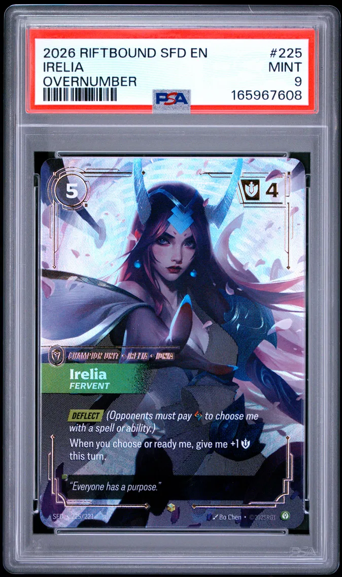 2026 #225 Irelia - Fervent PSA 9 Riftbound: League of Legends Sfd-Spiritforged