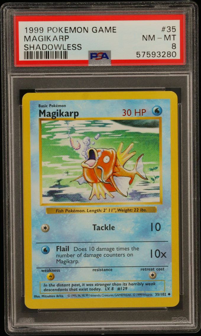 1999 #35 Magikarp Shadowless PSA 8 Game
