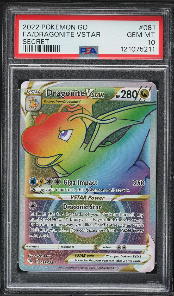 2022 #081 Full Art/Dragonite Vstar PSA 10 Go Pokemon
