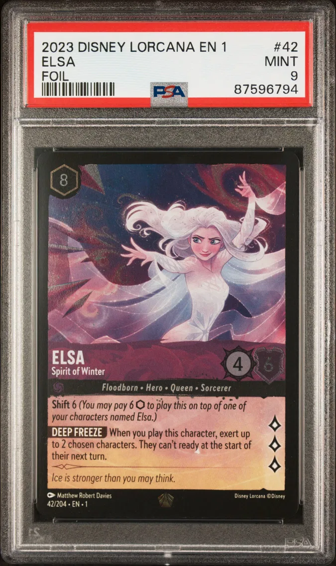 2023 #42 Elsa - Spirit of Winter PSA 9 Disney Lorcana EN 1-the First Chapter