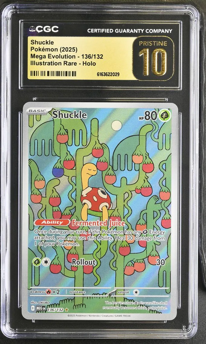 2025 #136 Shuckle CGC 10 Pristine Mega Evolution - MEG EN - English