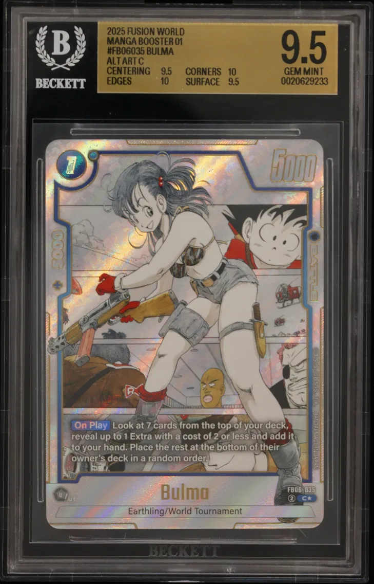2025 #FB06035 Bulma ALT ART C BGS 9.5 Dragon Ball Super Card Game Fusion World Manga Booster 01